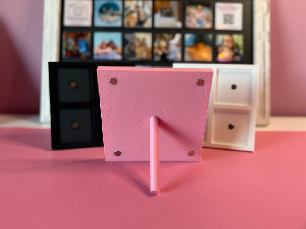 Custom Photo Magnet Frame (Quadruple): Includes Four (4) 2"x2" Personalized Magnets