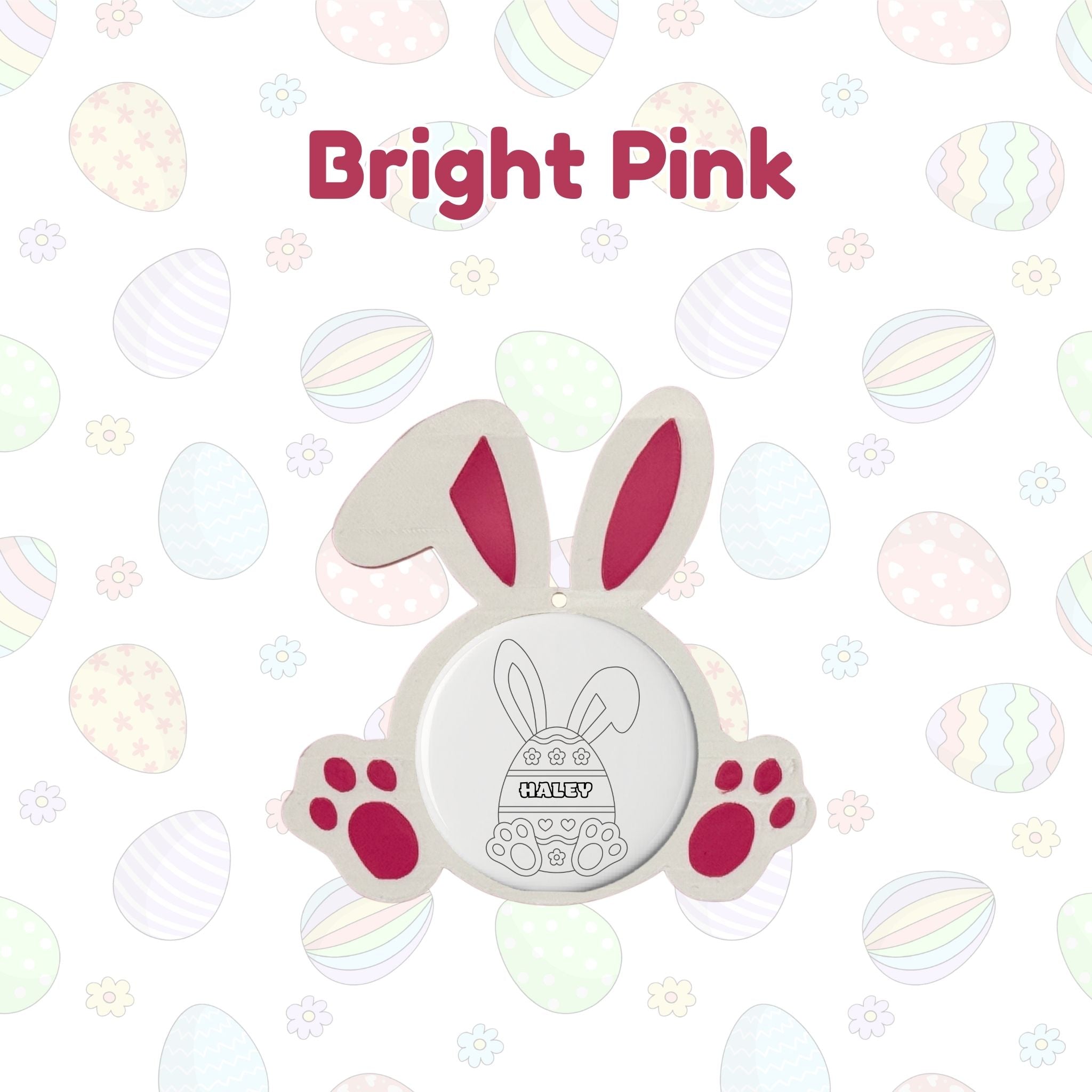 Bunny Easter Basket Tag With Coloring Magnet | Kids Easter Tag | Bunny Spring Decor | Kids Coloring Magnet