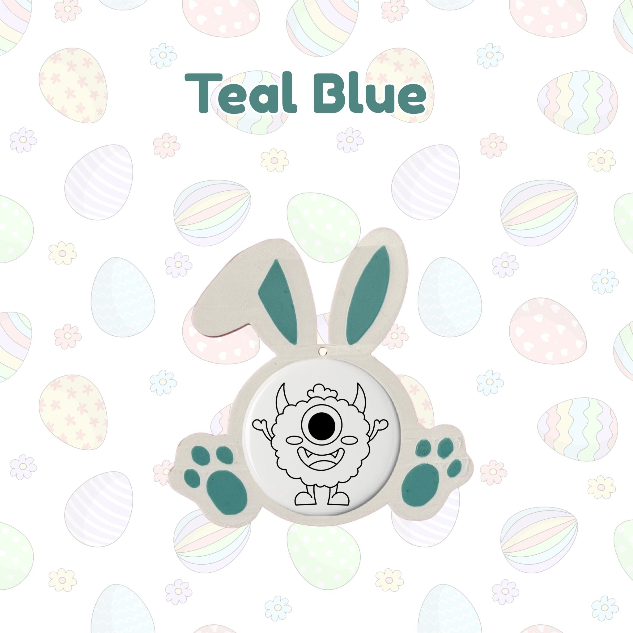 Bunny Easter Basket Tag With Coloring Magnet | Kids Easter Tag | Bunny Spring Decor | Kids Coloring Magnet