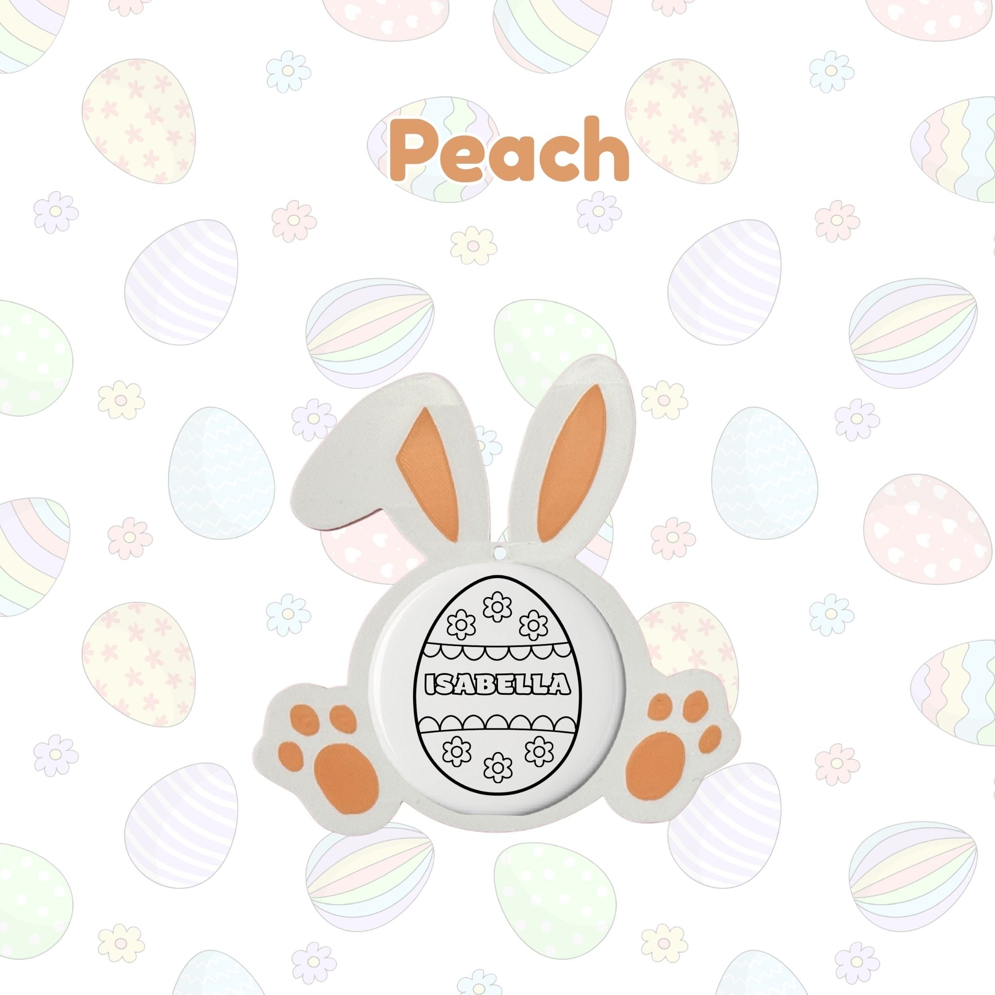 Bunny Easter Basket Tag With Coloring Magnet | Kids Easter Tag | Bunny Spring Decor | Kids Coloring Magnet