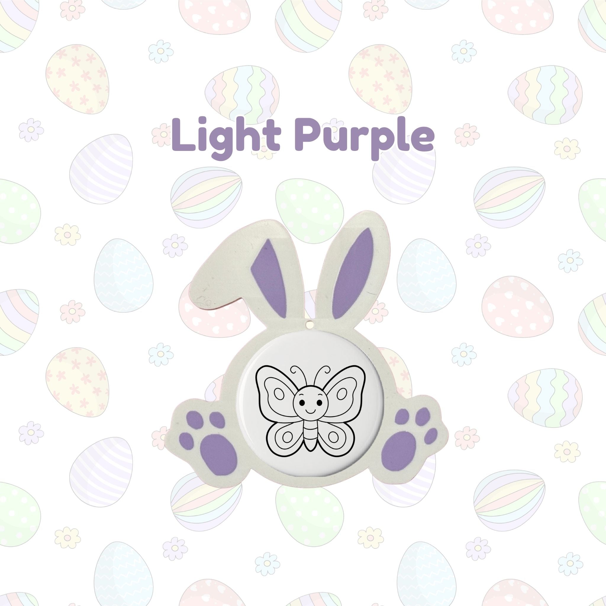 Bunny Easter Basket Tag With Coloring Magnet | Kids Easter Tag | Bunny Spring Decor | Kids Coloring Magnet