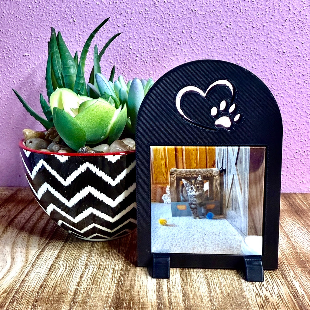 Custom Photo Magnet Frame (Paw): Includes One (1) 2"x2" Personalized Magnet