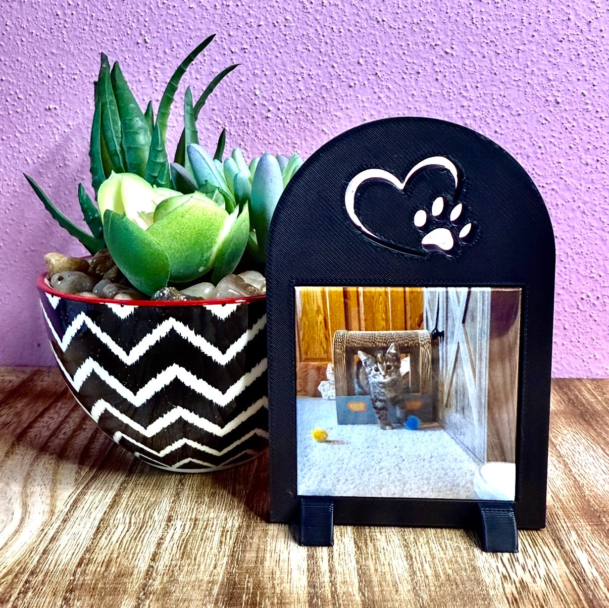 Custom Photo Magnet Frame (Paw): Includes One (1) 2"x2" Personalized Magnet