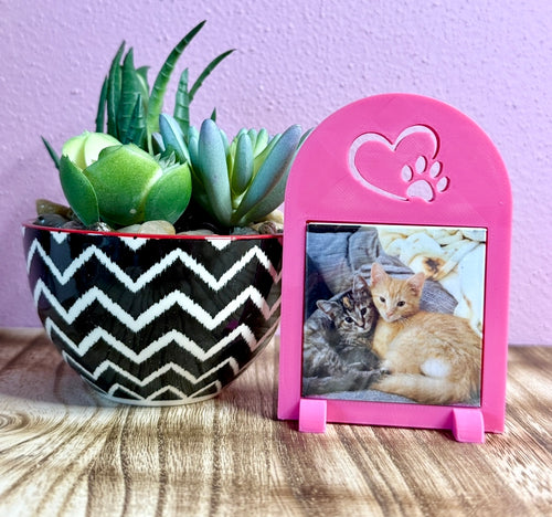 Custom Photo Magnet Frame (Paw): Includes One (1) 2"x2" Personalized Magnet