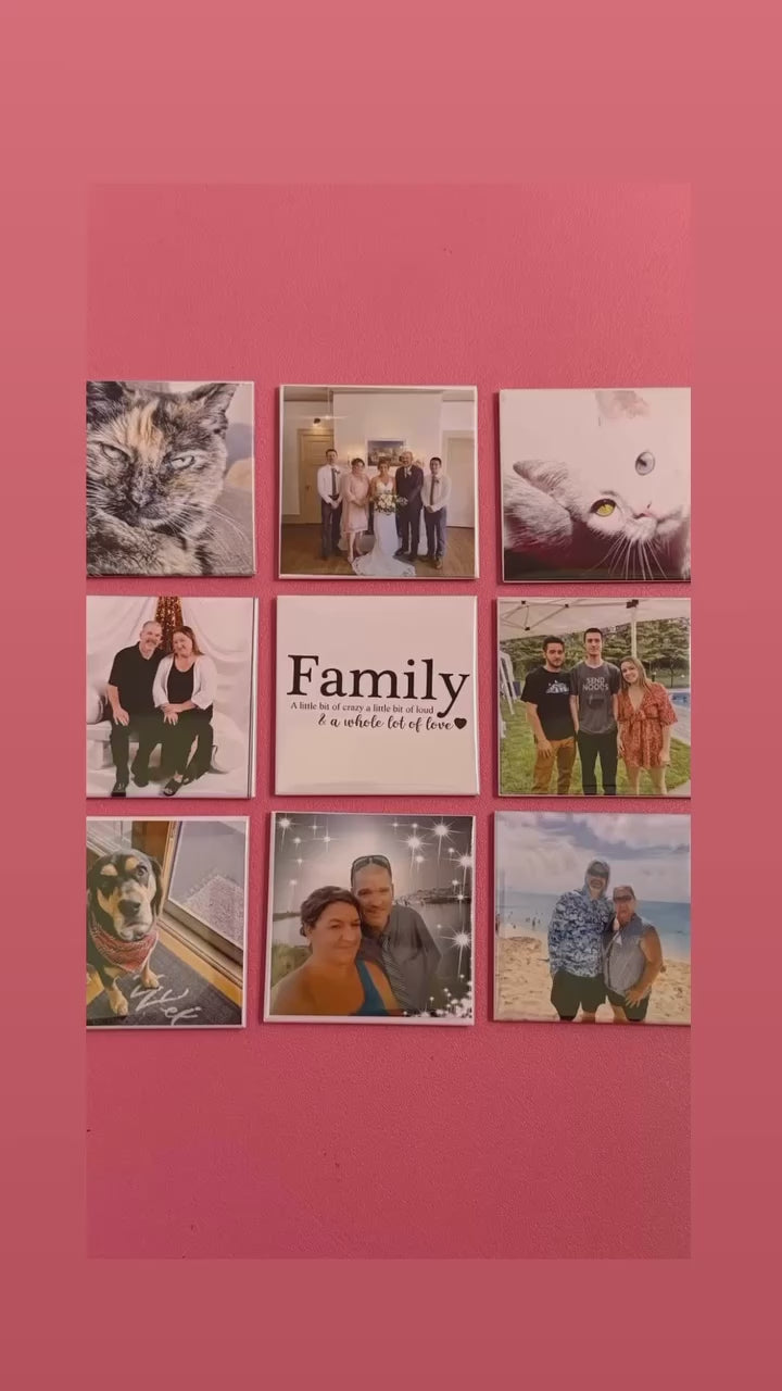 Custom Photo Magnet Set – 3 Personalized 2”x2” Magnets with Your Favorite Photos